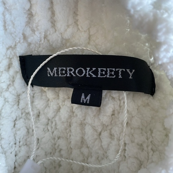 MEROKEETY White Chenille Sweater - Picture 5 of 6